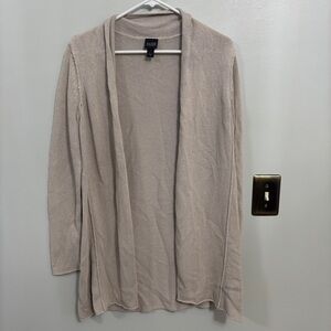 Eileen Fisher Cream Open Front wool and silk Cardigan small